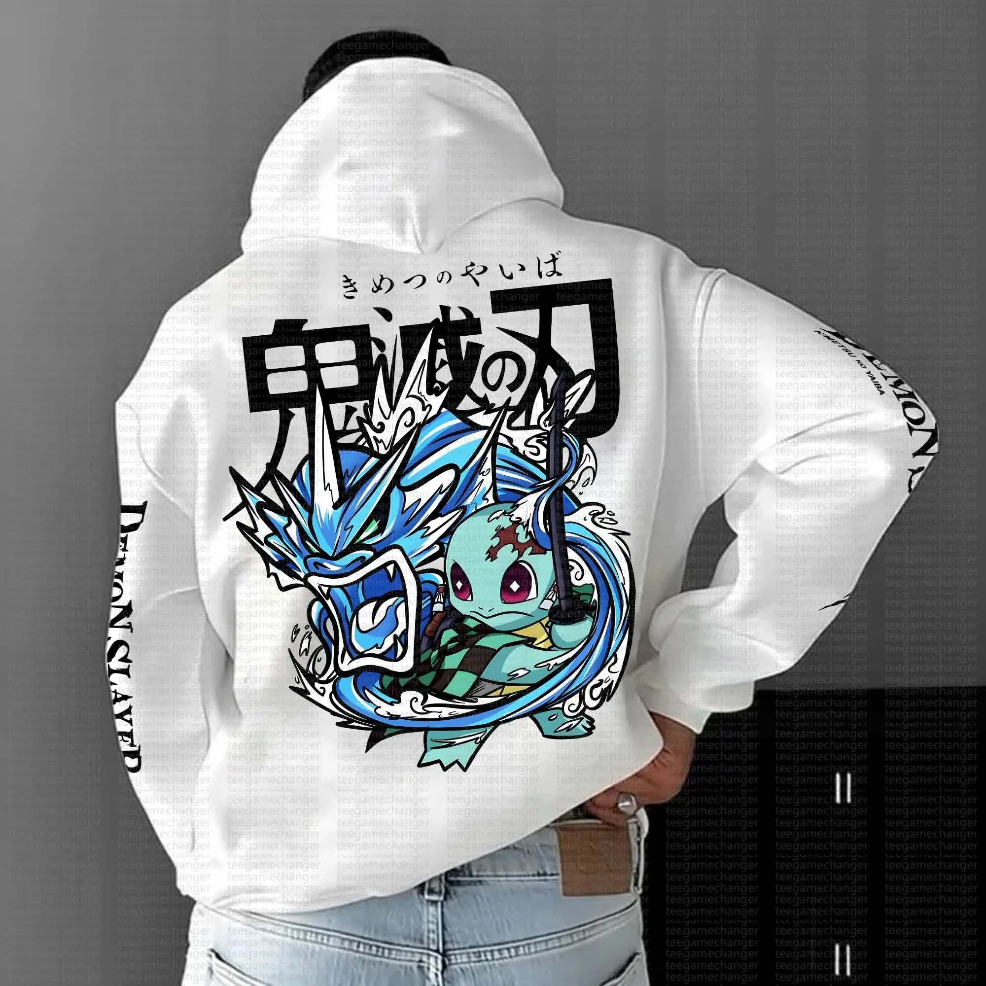 Demon Slayer pokemon cross anime hoodie funny