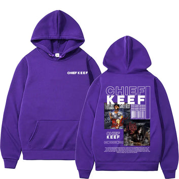 Rapper Chief Keef Back From The Dead Album Graphic Hoodie Men Hip Hop Oversized Vintage Sweatshirt Male Fleece Cotton Hoodies
