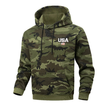 Camouflage Hoodie USA Flag