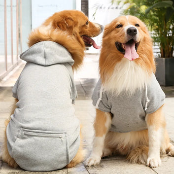 Plain pet hoodie with zipper pocket