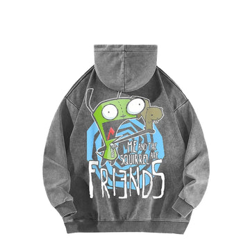 Invader Zim Me And The Squirrel Are Friends Hoodie Cartoon