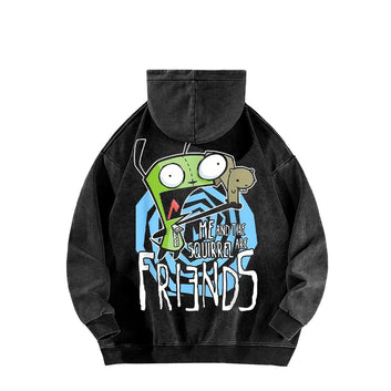 Invader Zim Me And The Squirrel Are Friends Hoodie Cartoon