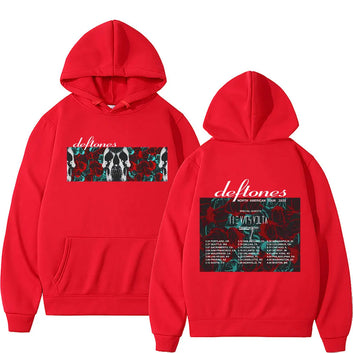 Rock Band Deftones North American Tour 2025 Hoodie Men Women Retro Alternative Heavy Metal Sweatshirt Unisex Oversized Hoodies