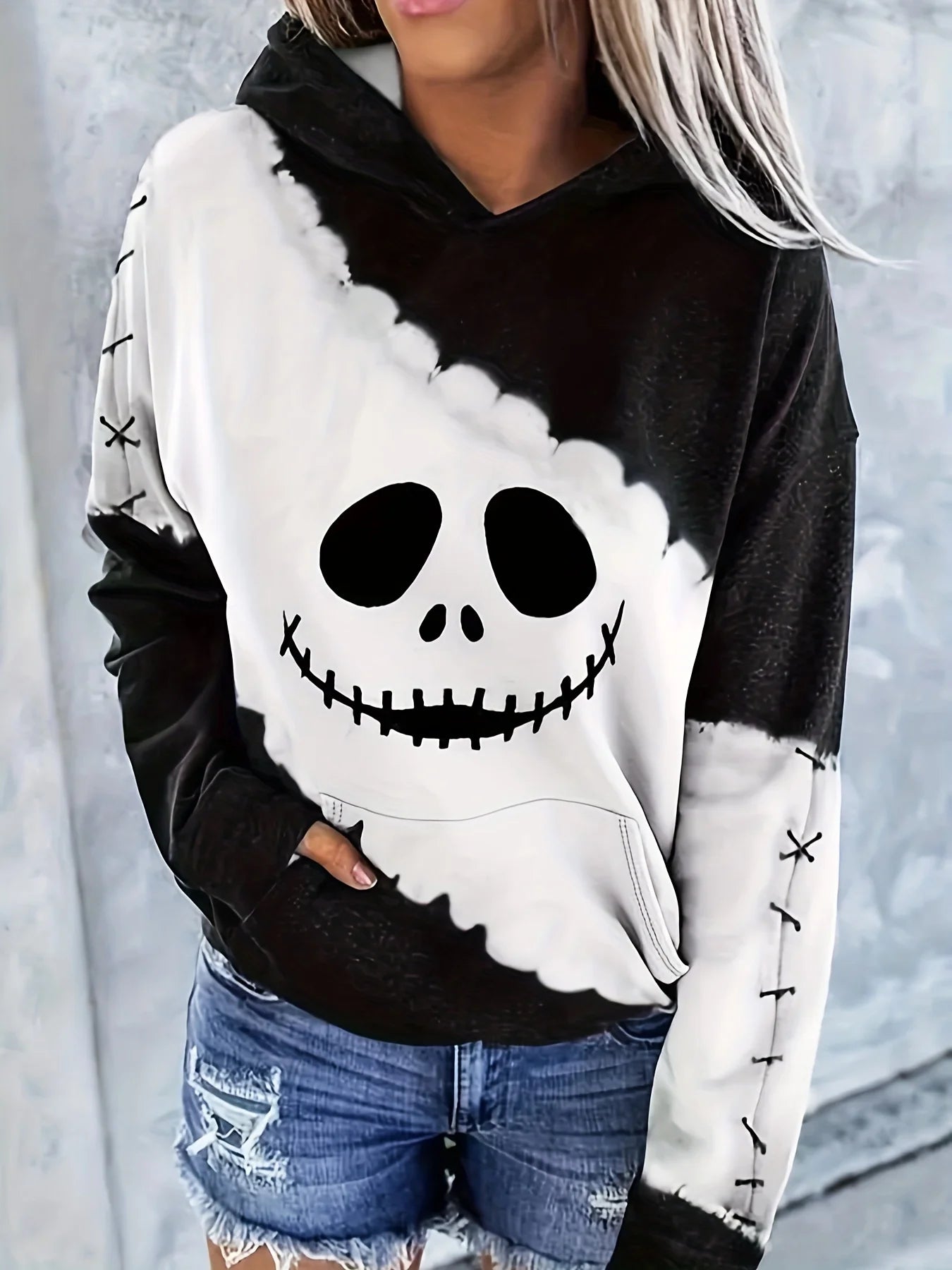 Halloween Evil Face Hoodie