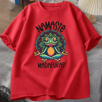 Namaste Madafukas Frog Funny T-Shirt