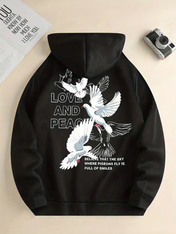 Love and Peace Pigeon Hoodie