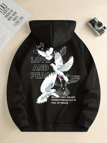 Love and Peace Pigeon Hoodie