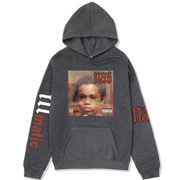 Rapper Nas Illmatic Album Cover Print Hoodies music