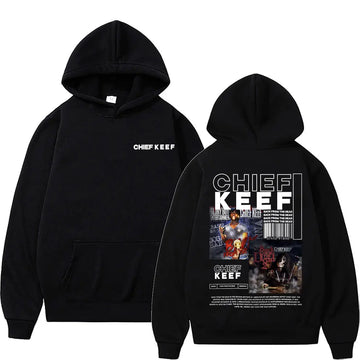 Rapper Chief Keef Back From The Dead Album Graphic Hoodie Men Hip Hop Oversized Vintage Sweatshirt Male Fleece Cotton Hoodies