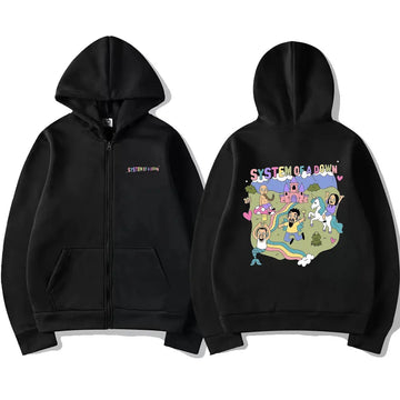 System of A Down Graphic Zipper Hoodie music