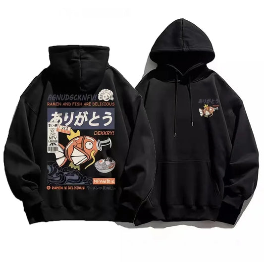 Funny Pokemon Anime Hoodie Magic Carp