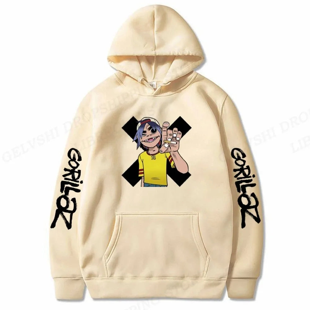 Rock Band Gorillaz Hoodie Music