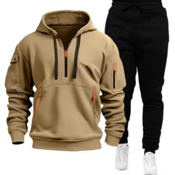 Zipper Hoodie and Pants Tracksuit  Set