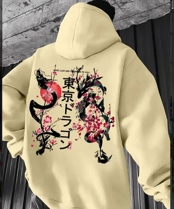 Dragon flowers hoodie