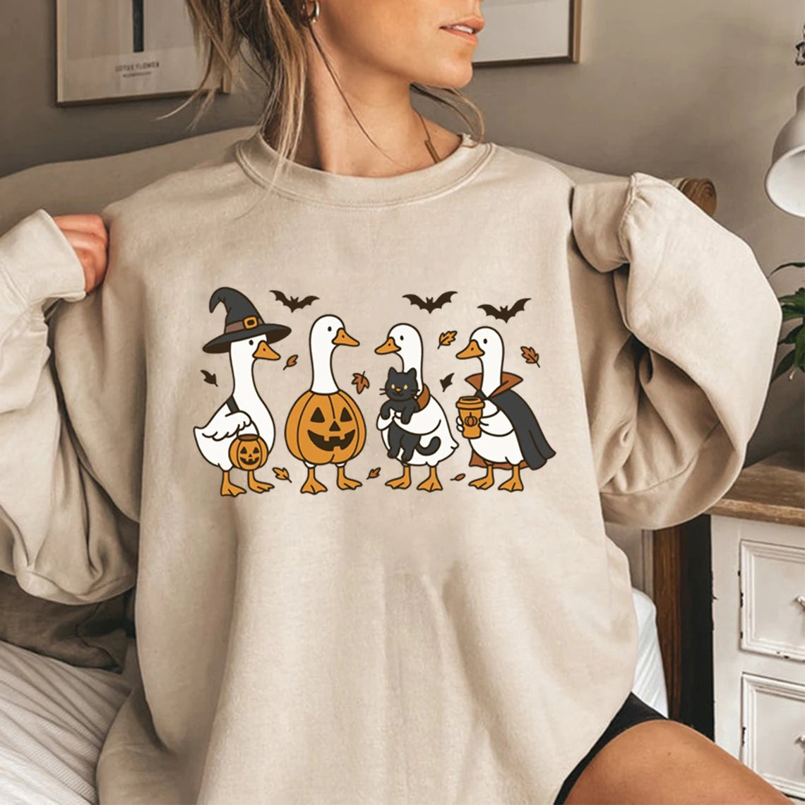Halloween Goose Sweater Funny