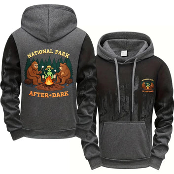 Hoodie National Park After Dark Bigfoot Alien Bear Funny