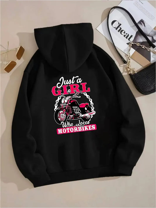 Just a Girl Who Loves Motorcycle Hoodie