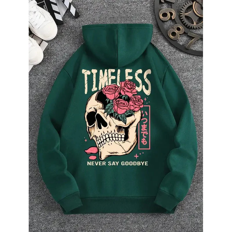 Skull Hoodie Timeless Never Say Goodbye