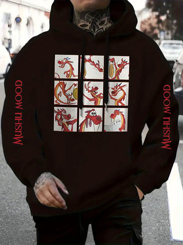 Disney Mulan Mushu Mood Hoodie Cartoon