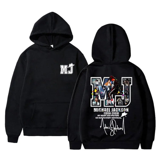 Classic Vintage Michael Jackson Graphic Hoodie Men Women Hip Hop Punk Rock Oversized Sweatshirt Men's Casual Long Sleeve Hoodies
