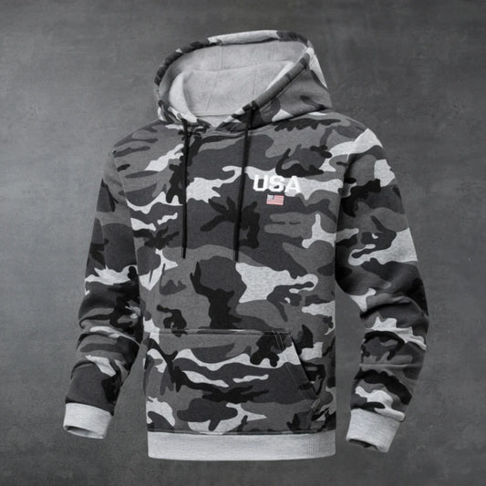 Camouflage Hoodie USA Flag