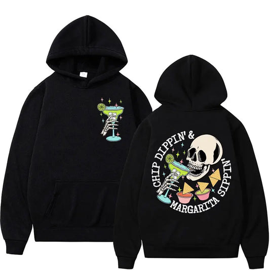 Funny Chippin Dippin Margarita Sippin Meme Hoodie