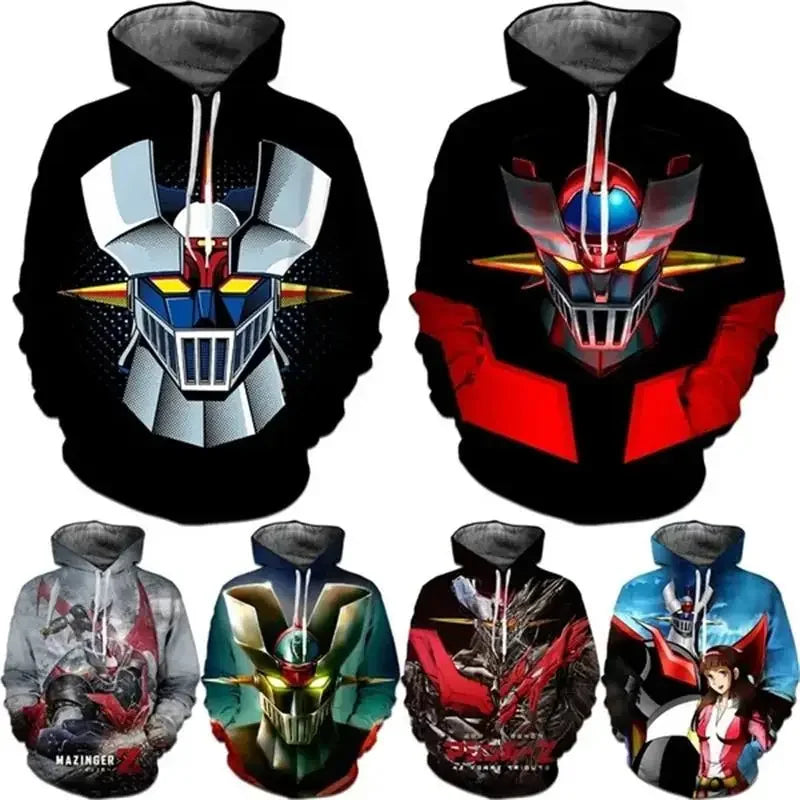 Mazinger Z Hoodie 3D Print anime multiple designs