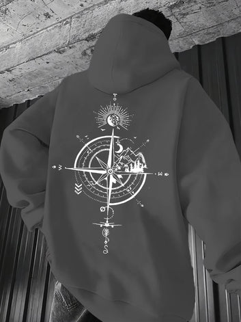 Compass Printed Hoodie