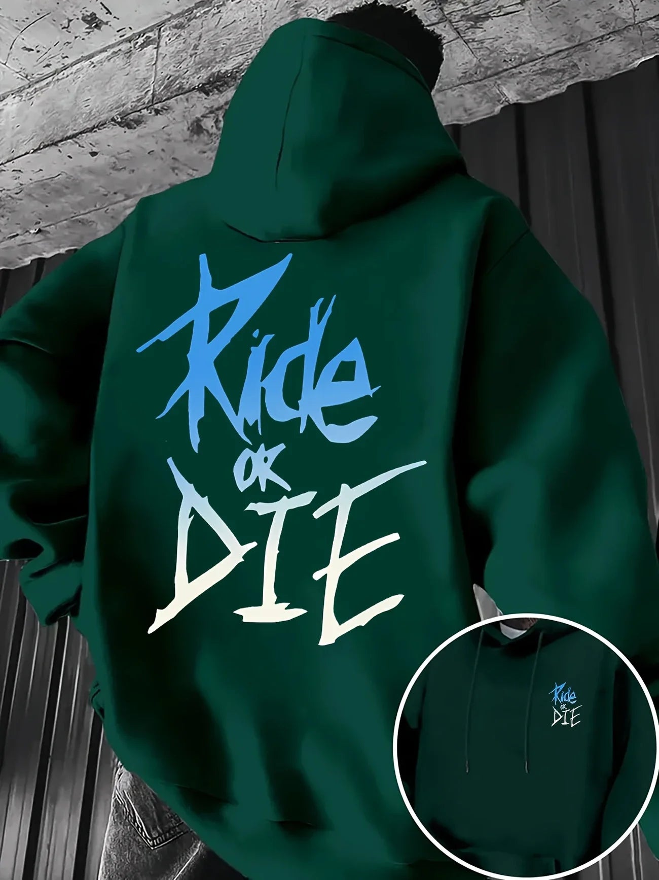 Graffiti print "RIDE OR DIE" street style funny