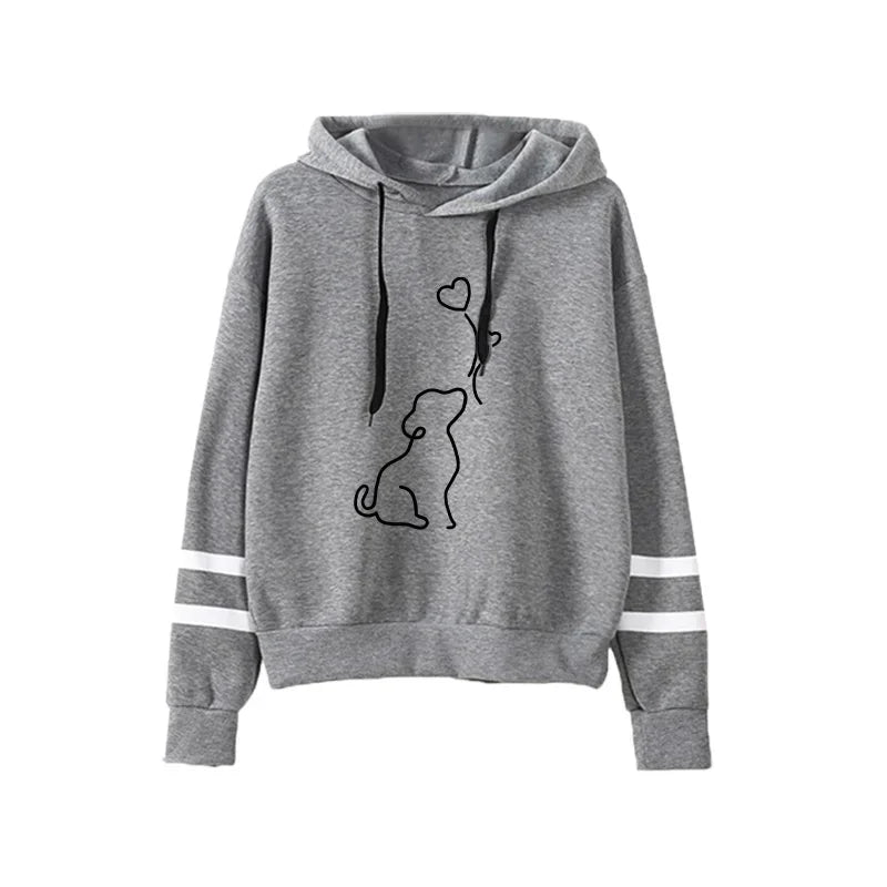 Cute Dog heart hoodie