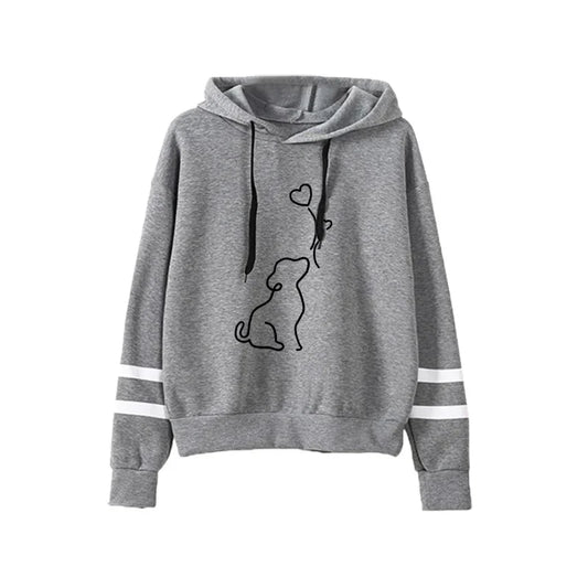 Cute Dog heart hoodie