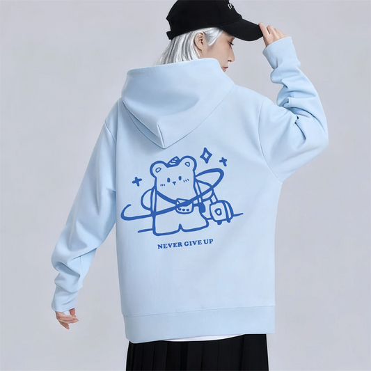 Bear Never Give Up Hoodie