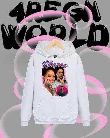 Rihanna Graph Singer Rapper Hoodie Music