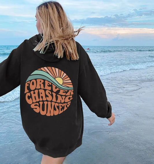 Colored Forever Chasing Sunset Hoody Retro
