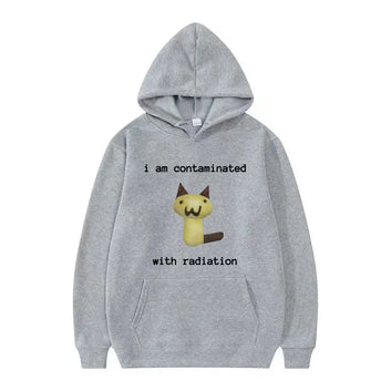 I Am Contaminated with Radiation Funny Cat Hoodie