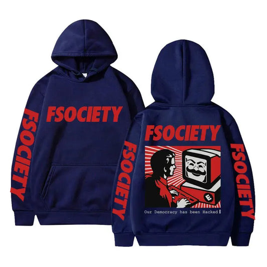 Funny Mr Robot Graphic Hoodie FSociety