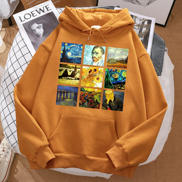 World Famous Paintings Vincent Van Gogh hoodie cartoon