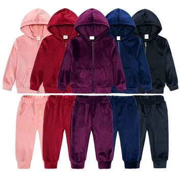 Tracksuit Set Zipper Hoodie children