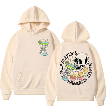 Funny Chippin Dippin Margarita Sippin Meme Hoodie