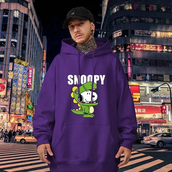 Cartoon Cute Snoopy in dinosaur costume hoodie funny