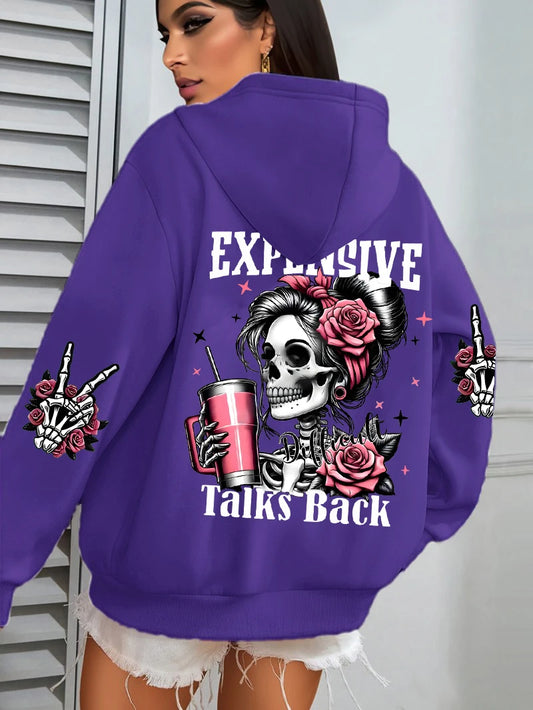Expensive Talks Back Funny Hoodie