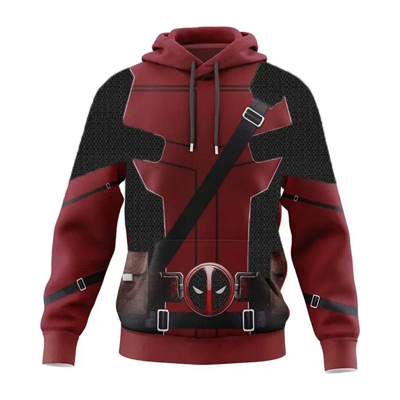 3D Print Halloween Carnival Deadpool and Wolverine Hoodies