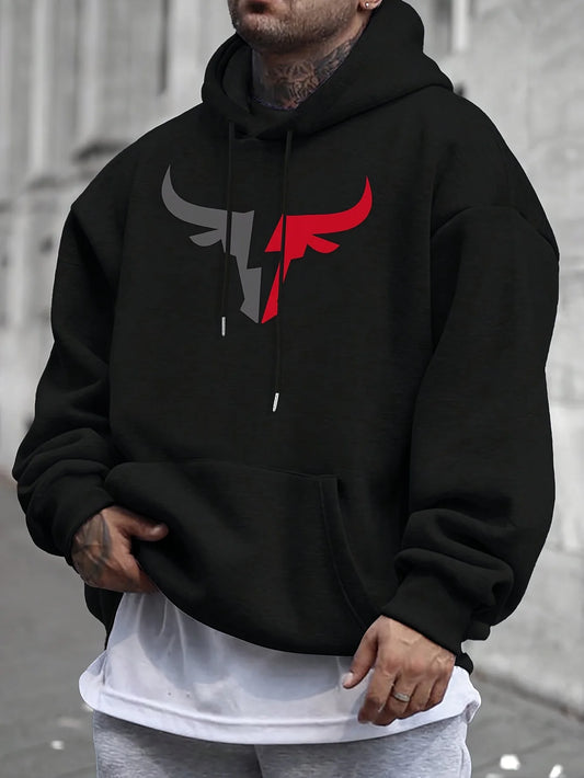 Bull Head with Horns Hoodie