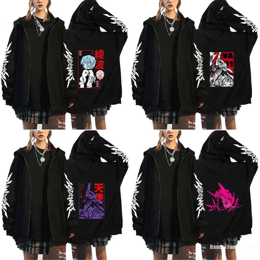 Neo Genesis Evangelion Ayanami Rei Hoodie Anime Zip Up Multiple Designs
