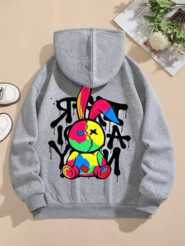 Cute Multicolor Rabbit Hoodie
