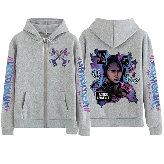Anime Arcane Zip Up Hoodie Game Multiple Designs