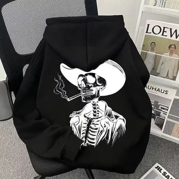 Smoking Cowboy Skeleton Hoodie