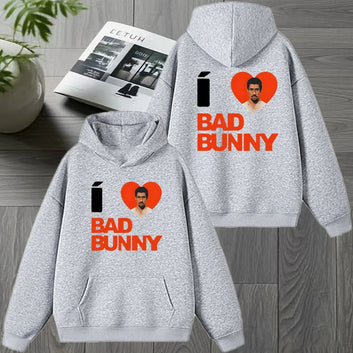 I Love Bad Bunny Rapper Singer Music Hoodie