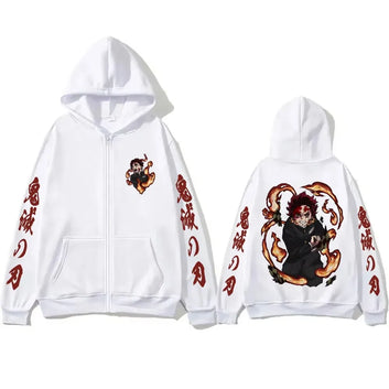 Demon Slayer Anime Zip Up Hoodie
