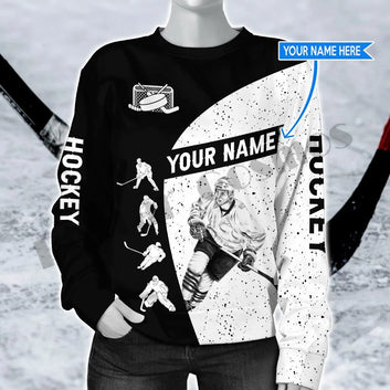 PLstar Cosmos Newest 3DPrint Hockey Custom Name&Number Funny Harajuku Streetwear Casual Unique Unisex Hoodies/Sweatshirt/Zip A-8